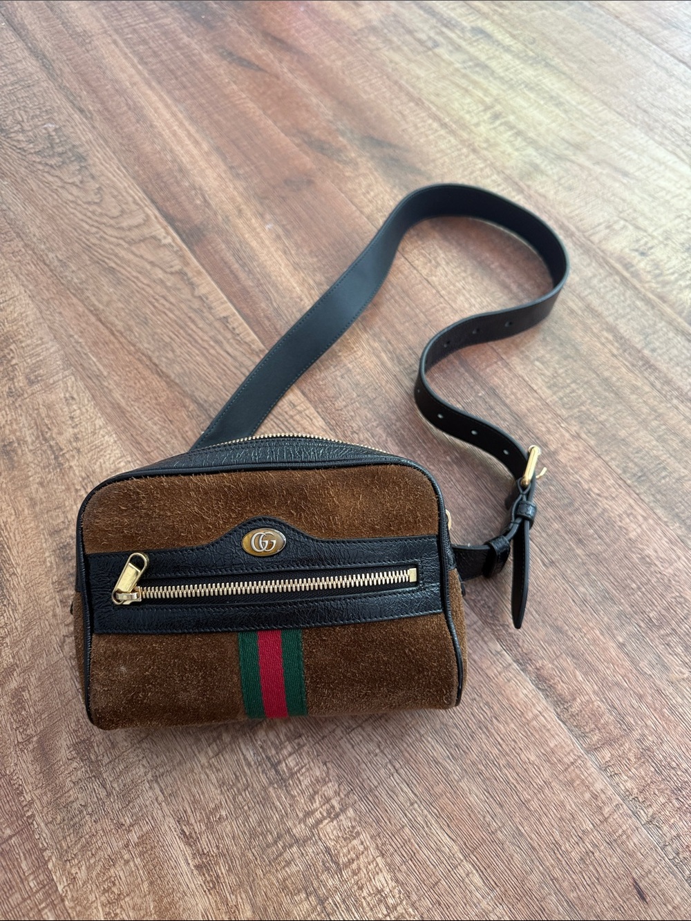 Gucci suede small ophidia belt bag
